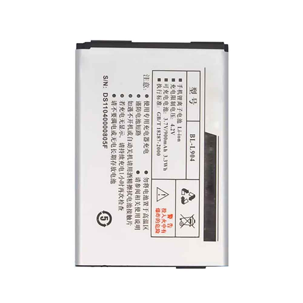 3.7V 900mAh BL-L904 Smartphone Battery for Gionee A1 N98 V500 L35 L904