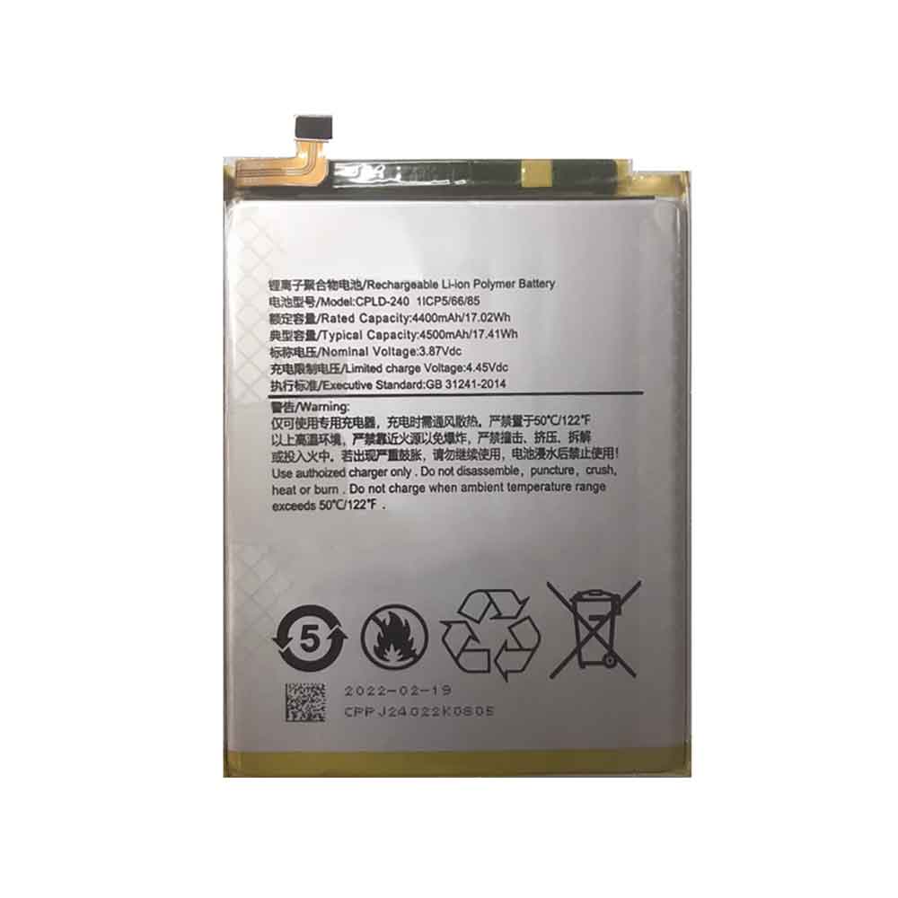 3.87V 4500mAh CPLD-240 Smartphone Battery for Coolpad Cool 20 Pro