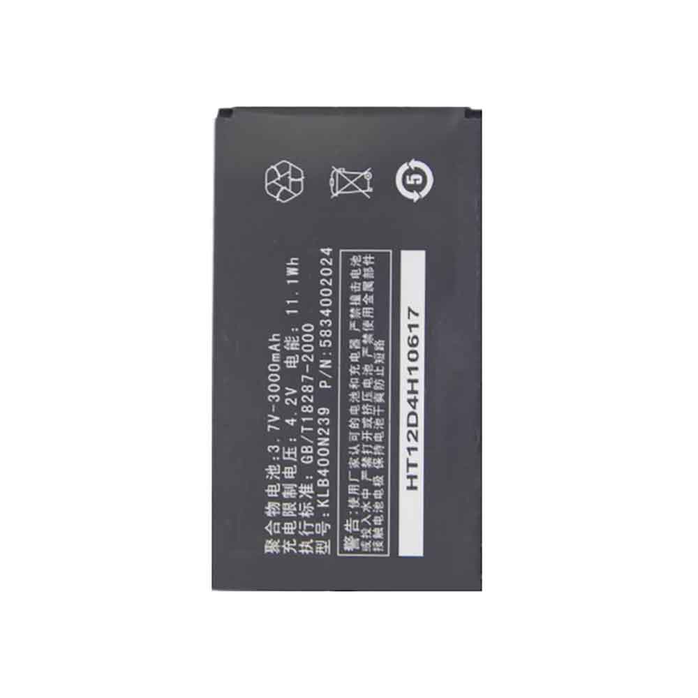3.7V 3000mAh KLB400N239 Smartphone Battery for Konka D4000