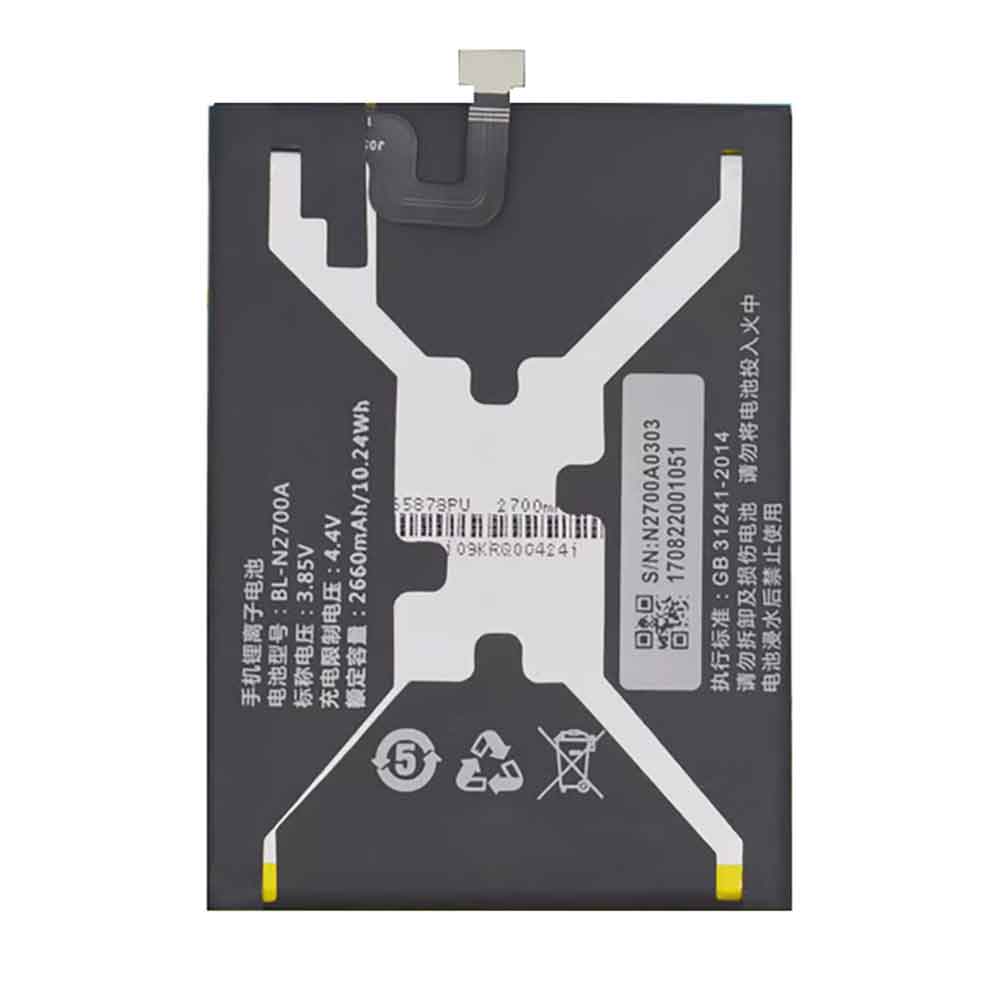 3.85V 2660mAh BL-N2700A Smartphone Battery for Gionee F109 F109L F109N