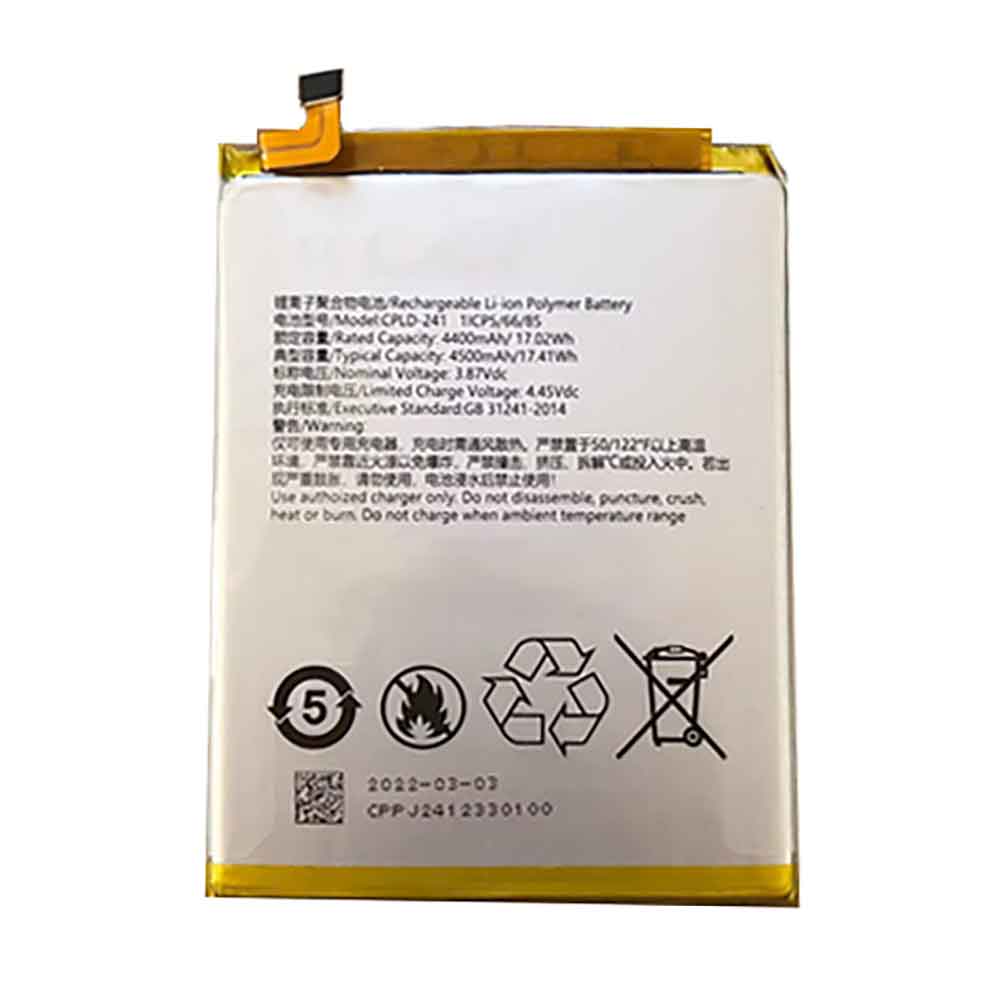 3.87V 4500mAh CPLD-241 Smartphone Battery for Coolpad Cool 20s