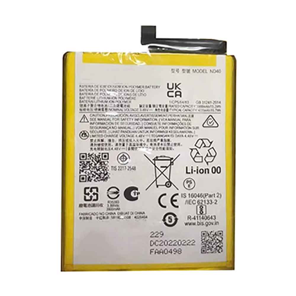 3.89V 3900mAh ND40 Smartphone Battery for Motorola Edge 30 XT2203