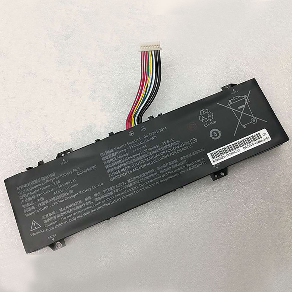 14.8V/16.8V 3950mAh K36 Laptop Battery for Beex ENZ K36 PRO X36 N36 GX1 GX2  BBEN IFUNK S STE003A GA15P