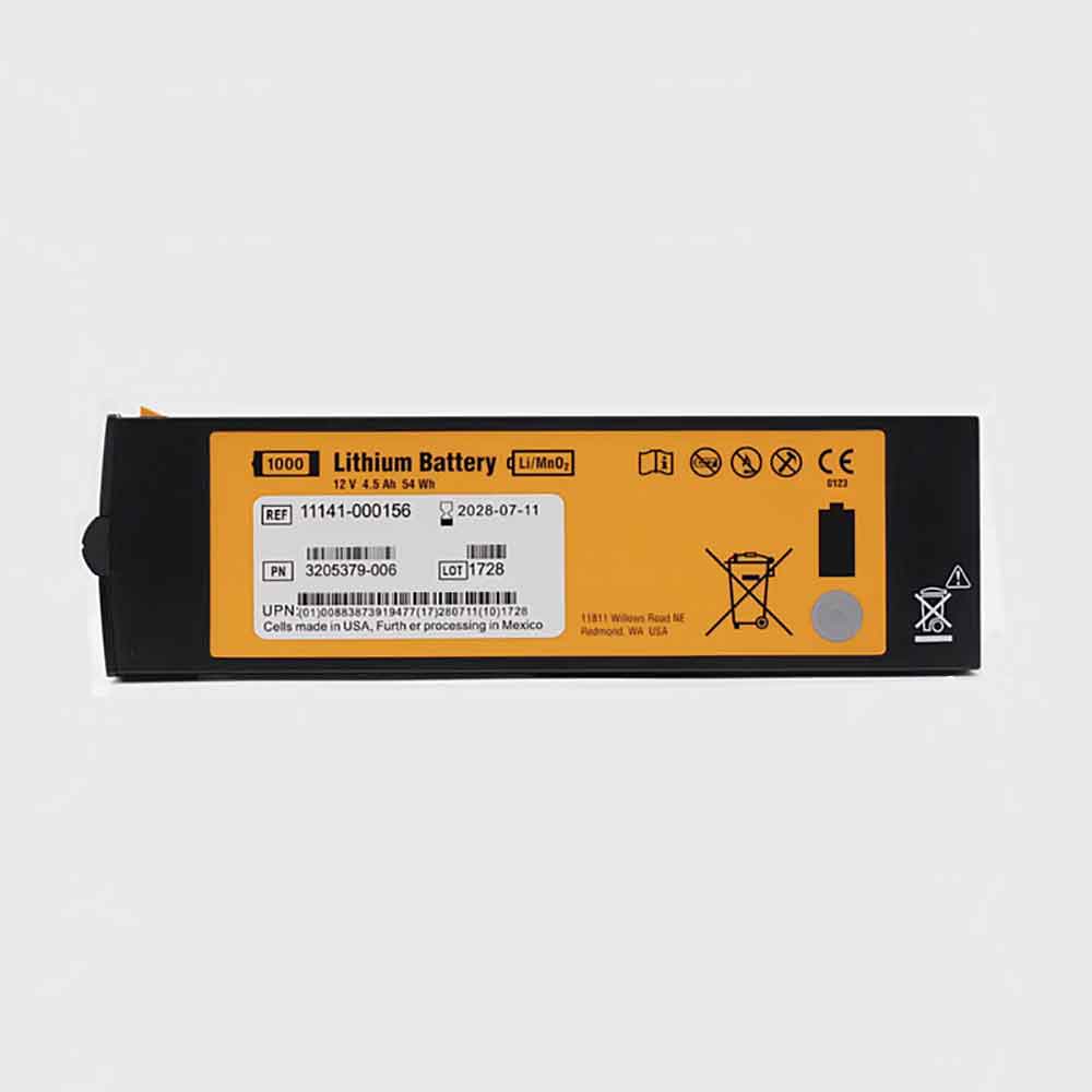 12V 4500mAh 11141-000100 Medical Battery for Physio-Control Lifepak 1000